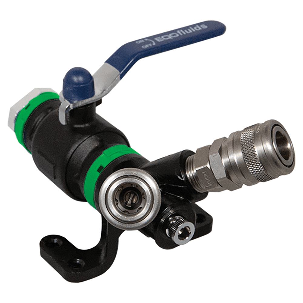 Wall Mounted Drop End with 25mm Ball Valve/Double 1/4" Universal Quick Coupling for Nitrogen/other Inert Gase Main - Image