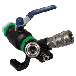 Wall Mounted Drop End with 25mm Ball Valve/Double 1/4" Universal Quick Coupling for Nitrogen/other Inert Gase Main - Image