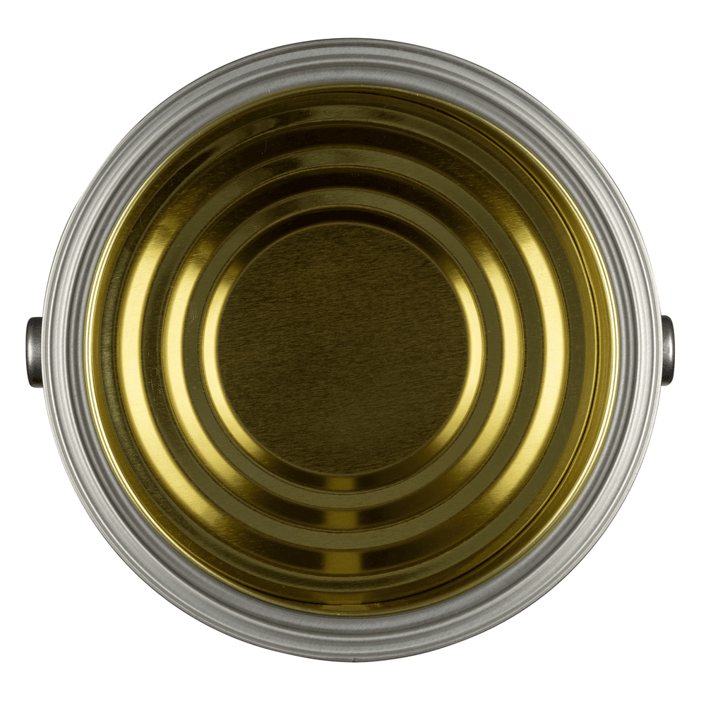 1 Gallon Lined Metal Can with Ears - Top-Down View
