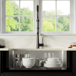 Elite Stainless Steel Farmhouse/Apron Front 16G Single Bowl Kitchen Sink Kit, 33" x 22-1/4" x 10" Alt 5 - Image