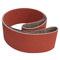 Vsm Abrasives 43" x 75" 80 Grit Wide Sanding Belt, Aluminum Oxide on Y-Weight Polyester - Sanding Belt Close Up Image