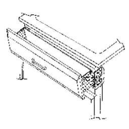 34" White Sink Front Tray (Tray Only) - Alt Image 1