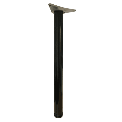 Adjustable Table Leg - Wood-Tech 60mm Diameter x 28" High, Black 4/Set