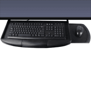 Economical Black Plastic Keyboard Tray with Low Friction Ball Bearing Slides