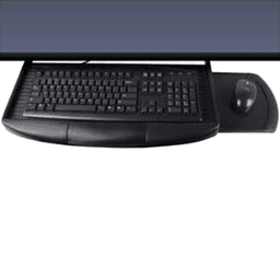 Economical Black Plastic Keyboard Tray with Low Friction Ball Bearing Slides