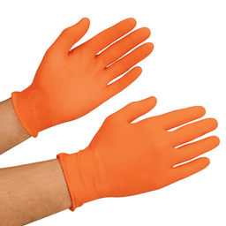 Small NSI FlexShield Nitrile Powder Free Disposable Gloves, Orange, 7 mil (100/Box) Alt 3 - Image