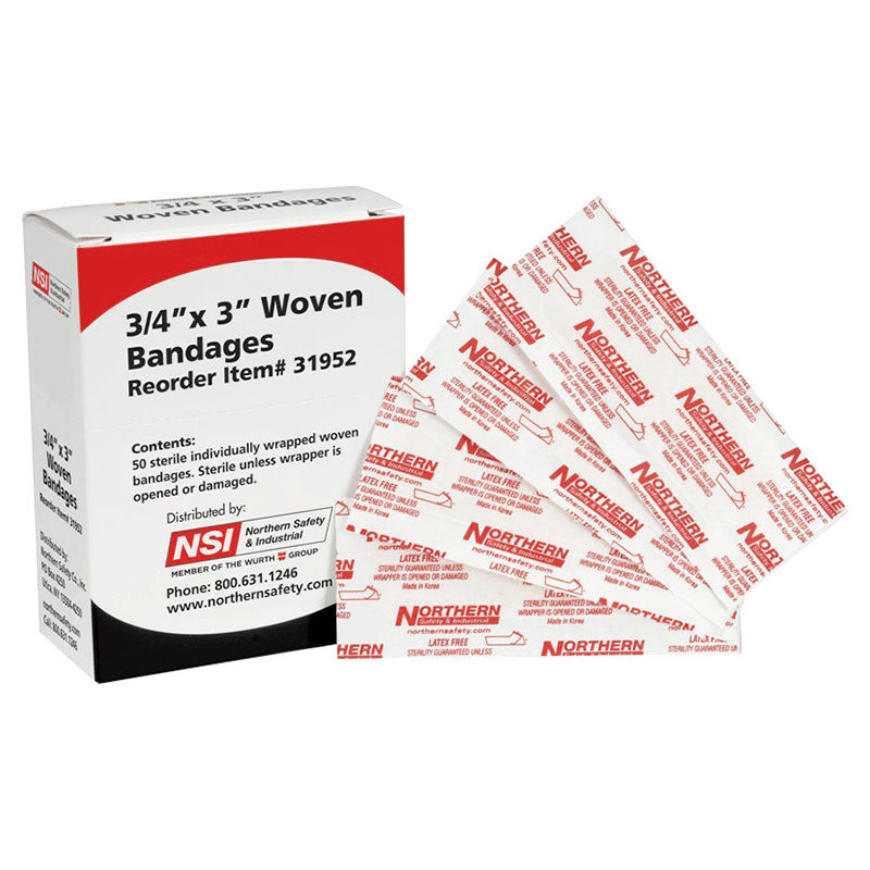 3/4" x 3" Woven Adhesive First Aid Bandage (50/Box) Alt 1 - Image