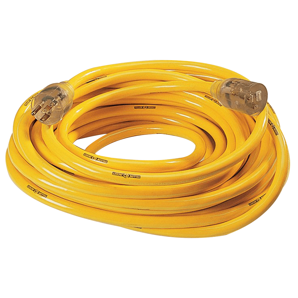 Southwire Jacket 50'' Contractor Grade Power Cord with Heavy-Duty Clear Molded Plugs and Powerlite Power Indicator