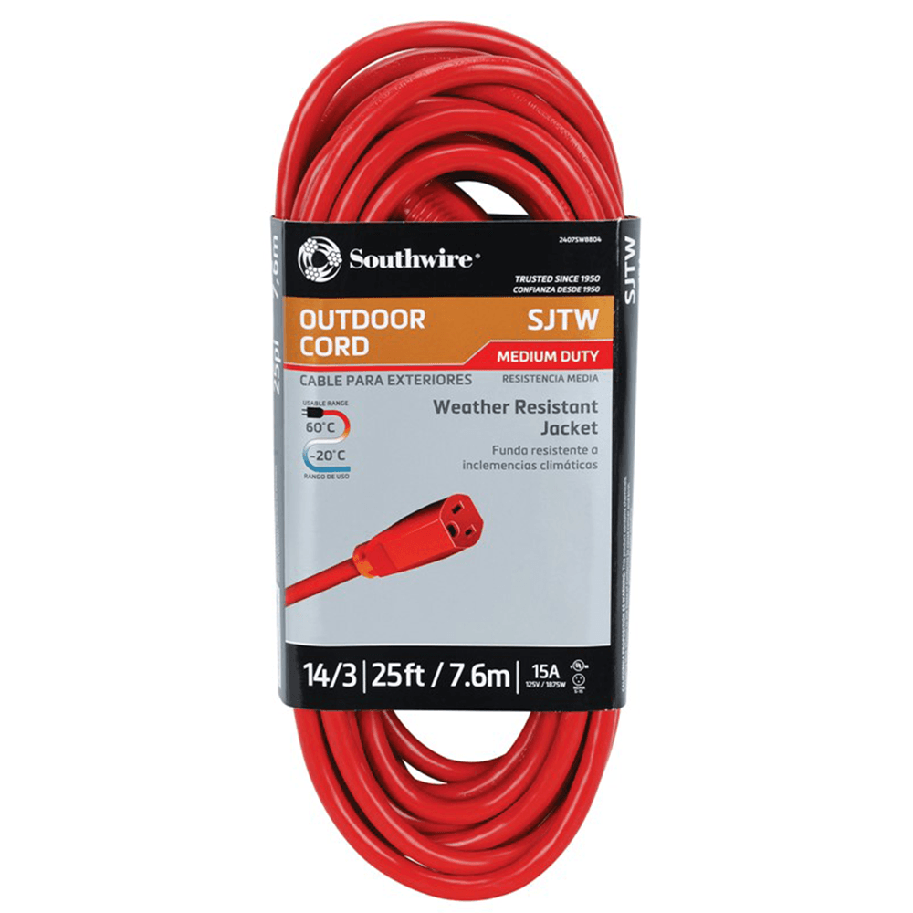 Heavy-duty 25' extension cord for outdoor use - Southwire Extra-Power - Northern Safety