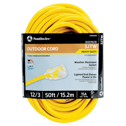 50ft Heavy Duty Extension Cord for Outdoor Use