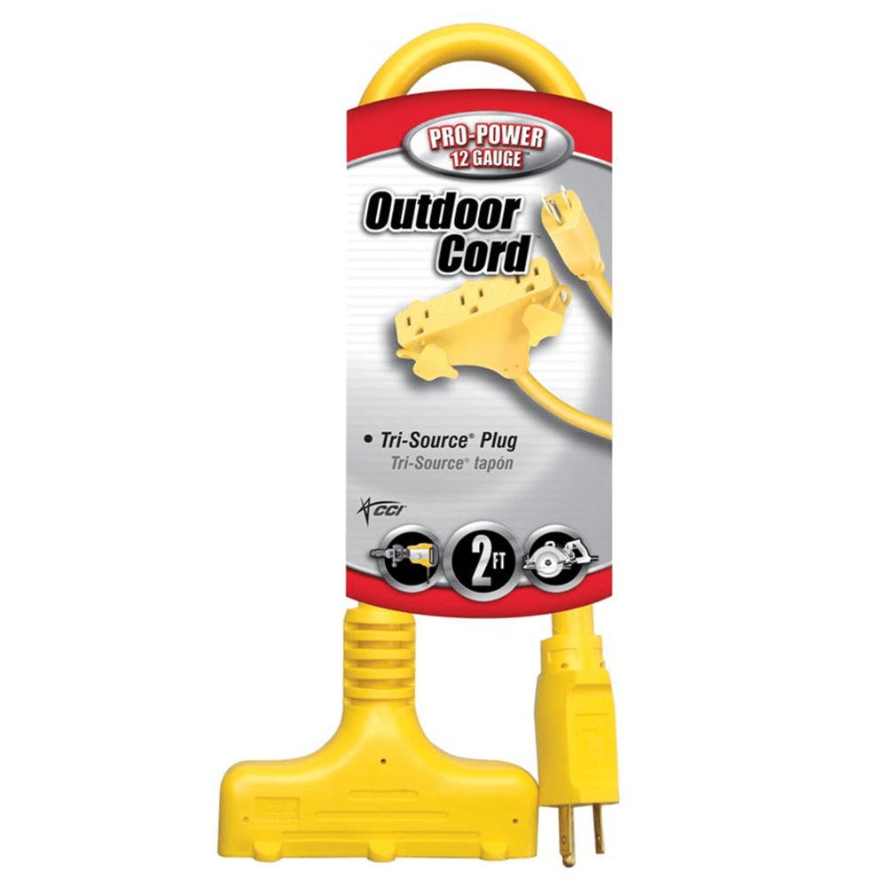 Northern Safety - Outdoor Extension Power Cord with reinforced blades and moisture-resistant vinyl jacket