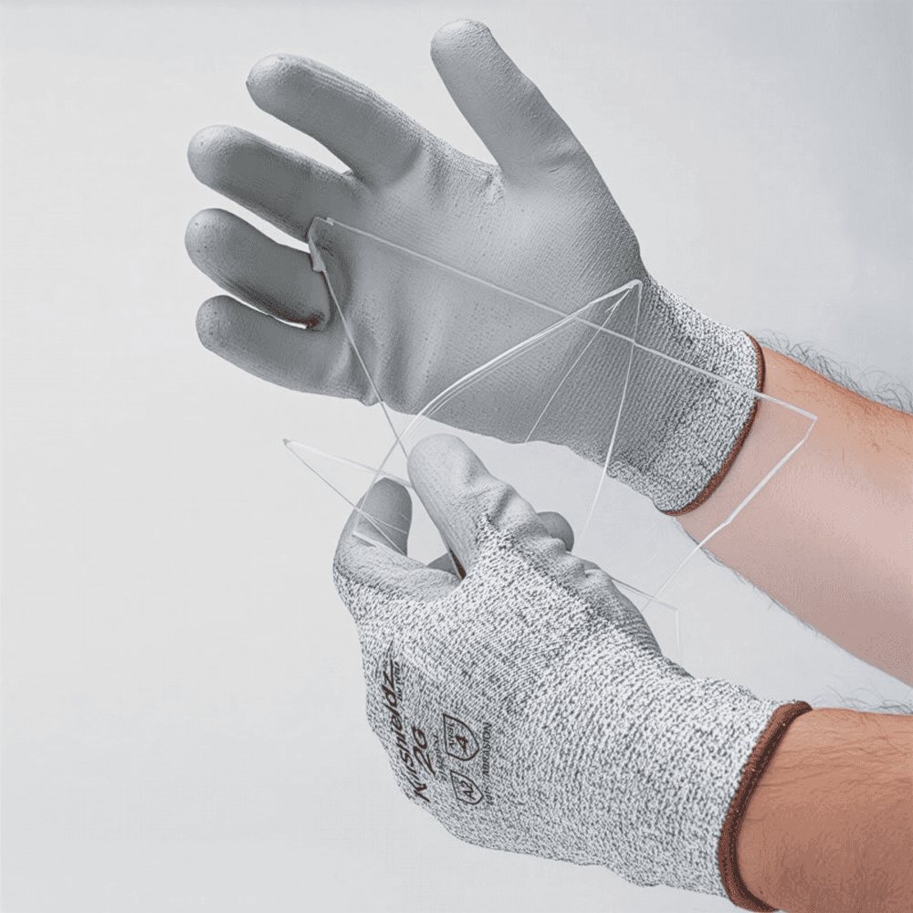 Polyurhtane Cut-Resistant Glove -  In Use