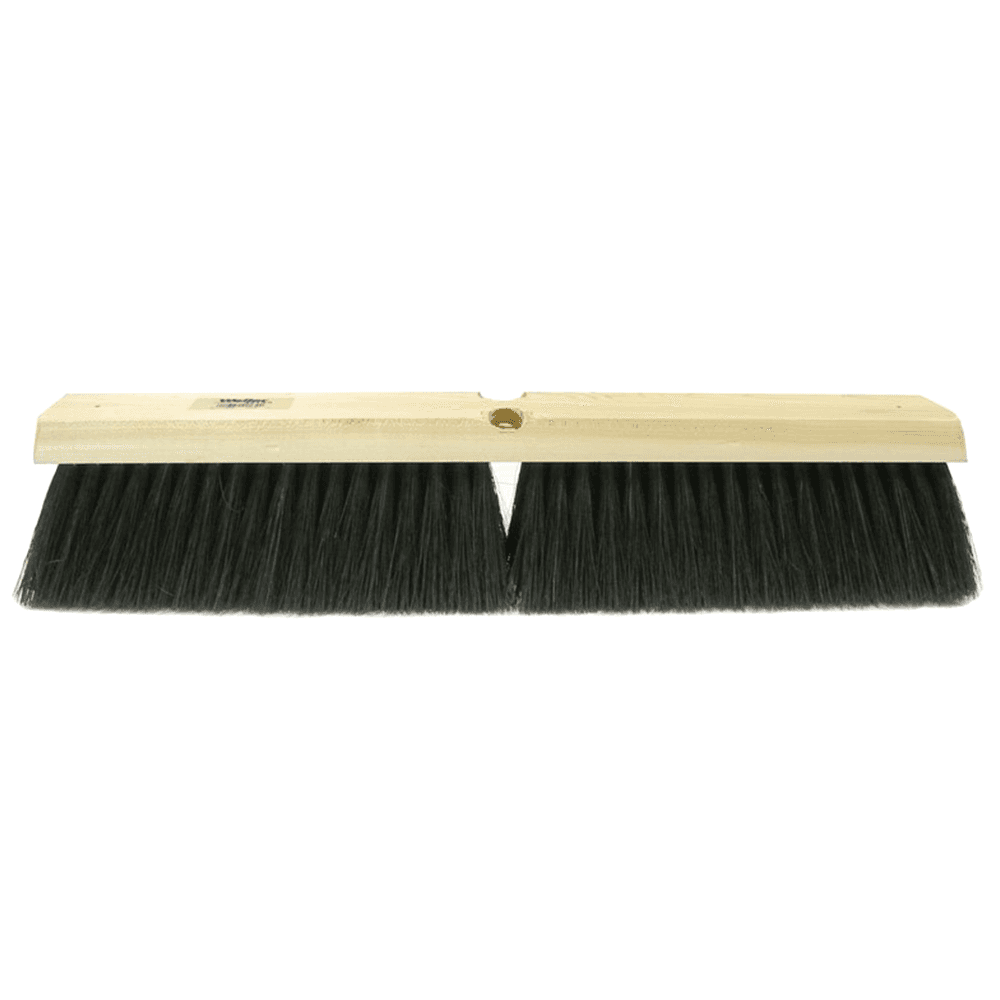 18 inch Floor Brush with Heavy Duty Black Tampico Bristles for Coarse Sweeping from Weiler