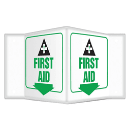 3D Projection Eye Wash Sign on Green and White Background by Northern Safety