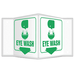 High impact plastic 3D Projection&trade; First Aid Sign in black and green on white