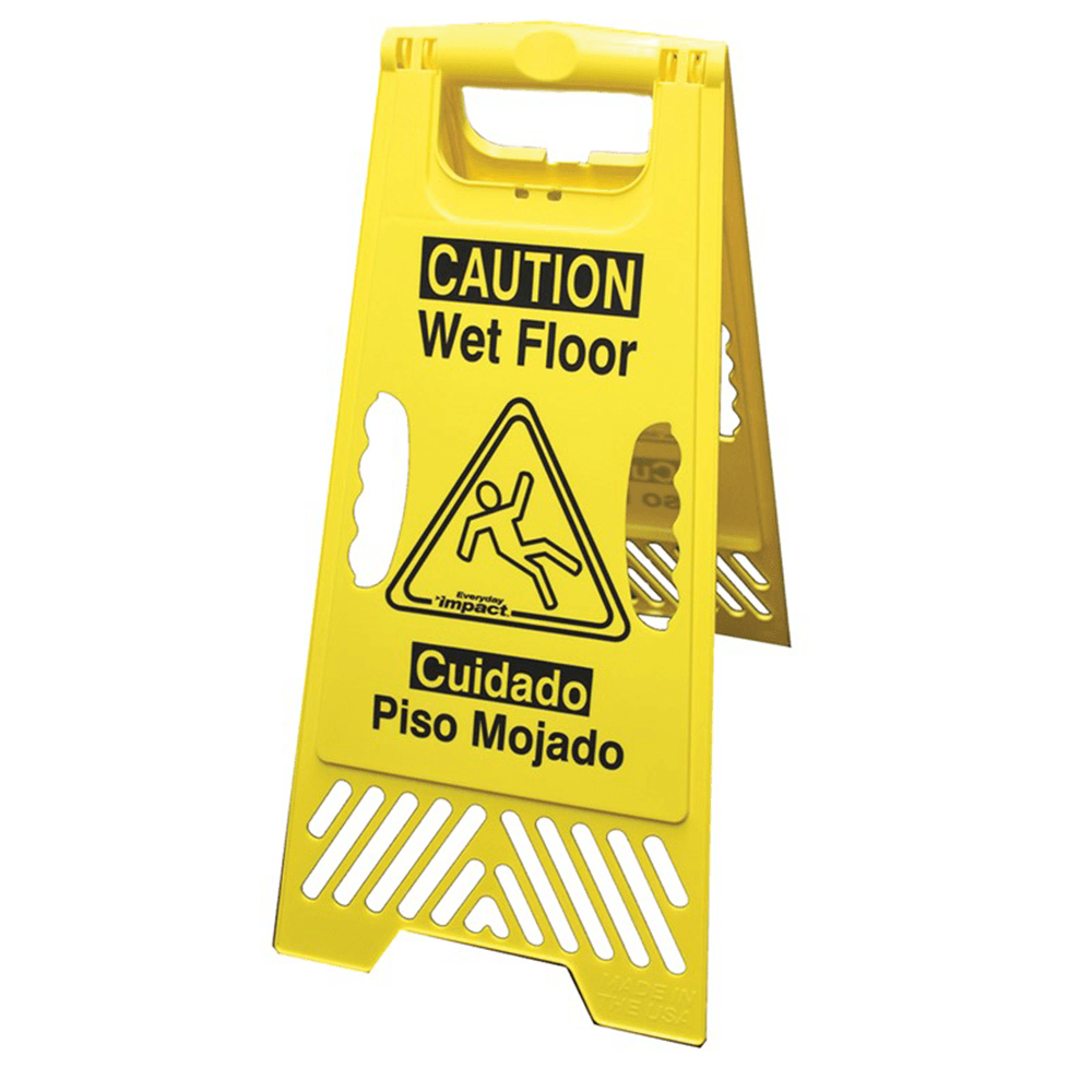 ImpactAr Wet Floor Sign with Base Vents for Faster Drying