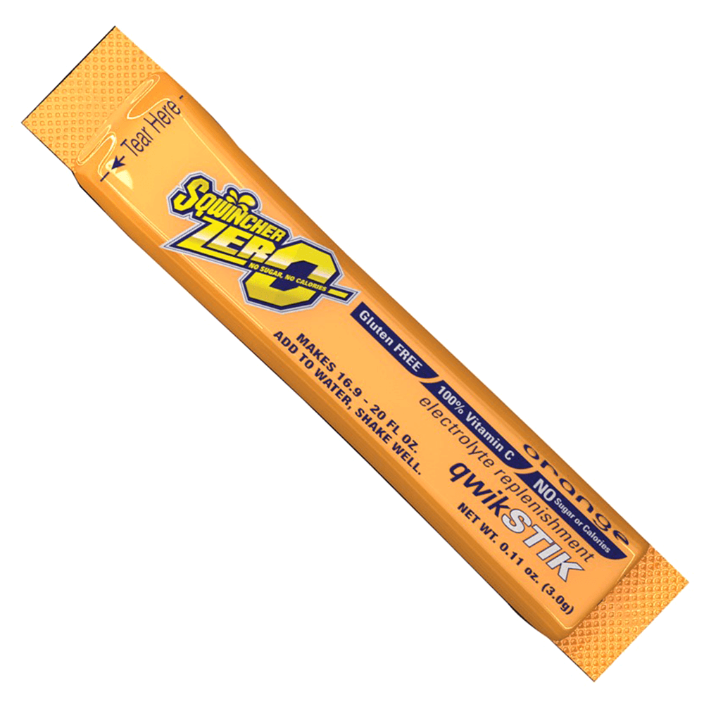 Hydrate with Sqwincher Instant Drink Powder - Sugar-Free Orange, 20 oz, 50 Pack - Northern Safety