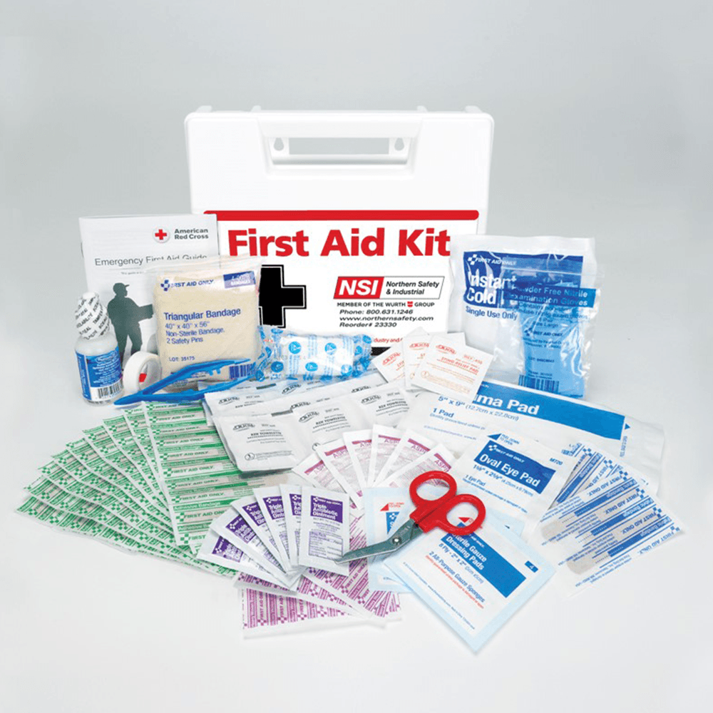 Northern Safety First Aid Kit - Convenient Molded Carry Handle with Slots for Vehicle Mounting