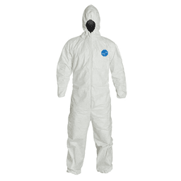 DuPont Tyvek Disposable Coverall Elastic with Ankles/Hood, Double Extra Large - Back View