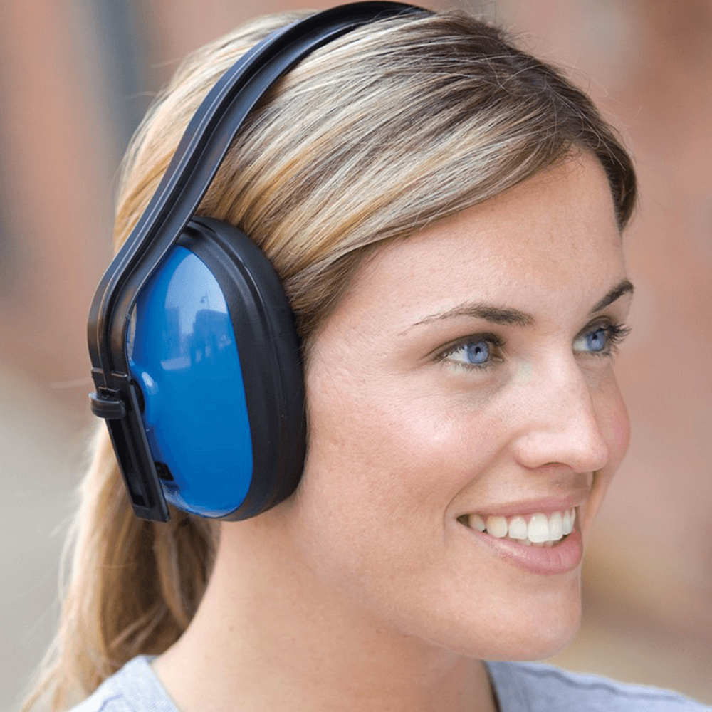 NSAr 18 dB Ultralight Ear Muff - Wearable in 3 Positions: Over Head, Behind Neck, Under Chin