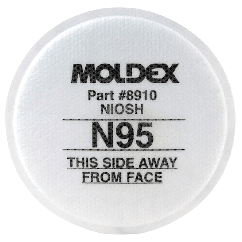 95% efficient against non-oil based particulate aerosols, for use with 7000/9000 Series respirators