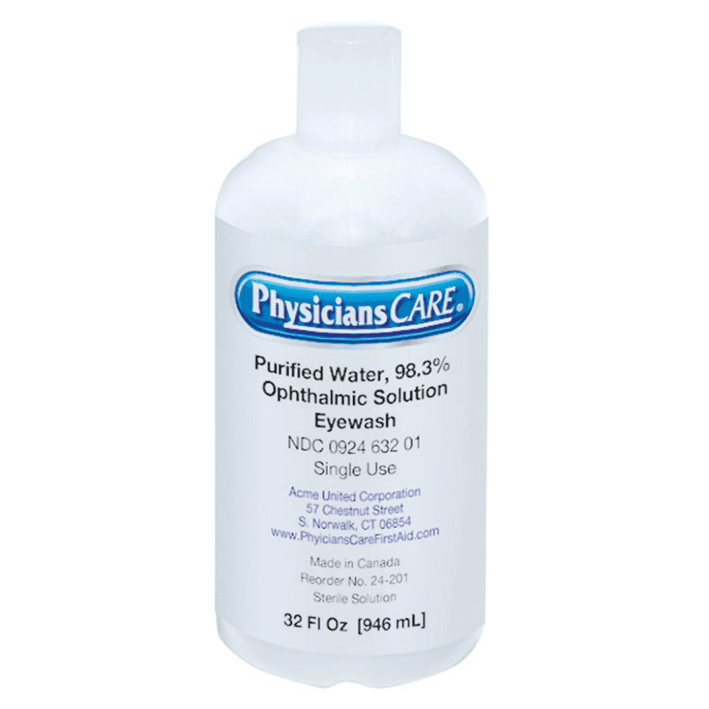 PhysiciansCAREAr 32 oz Sterile Eye Wash Refill Bottle - Northern Safety