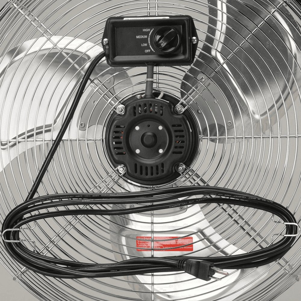 TPI 20" Commercial Floor Fan with adjustable tilt head and 20" aluminum blades
