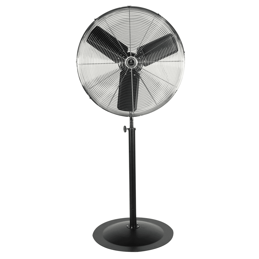 Commercial Pedestal Fan with SJT-type 3-conductor plug and UL Certification