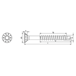 #8 x 2" Flat Head ASSY Assembly Screw, RW20 Drive ASSY Thread with Nibs and Drill Point, Zinc, Box of 5 Hundred by Wurth - Alt Image 5