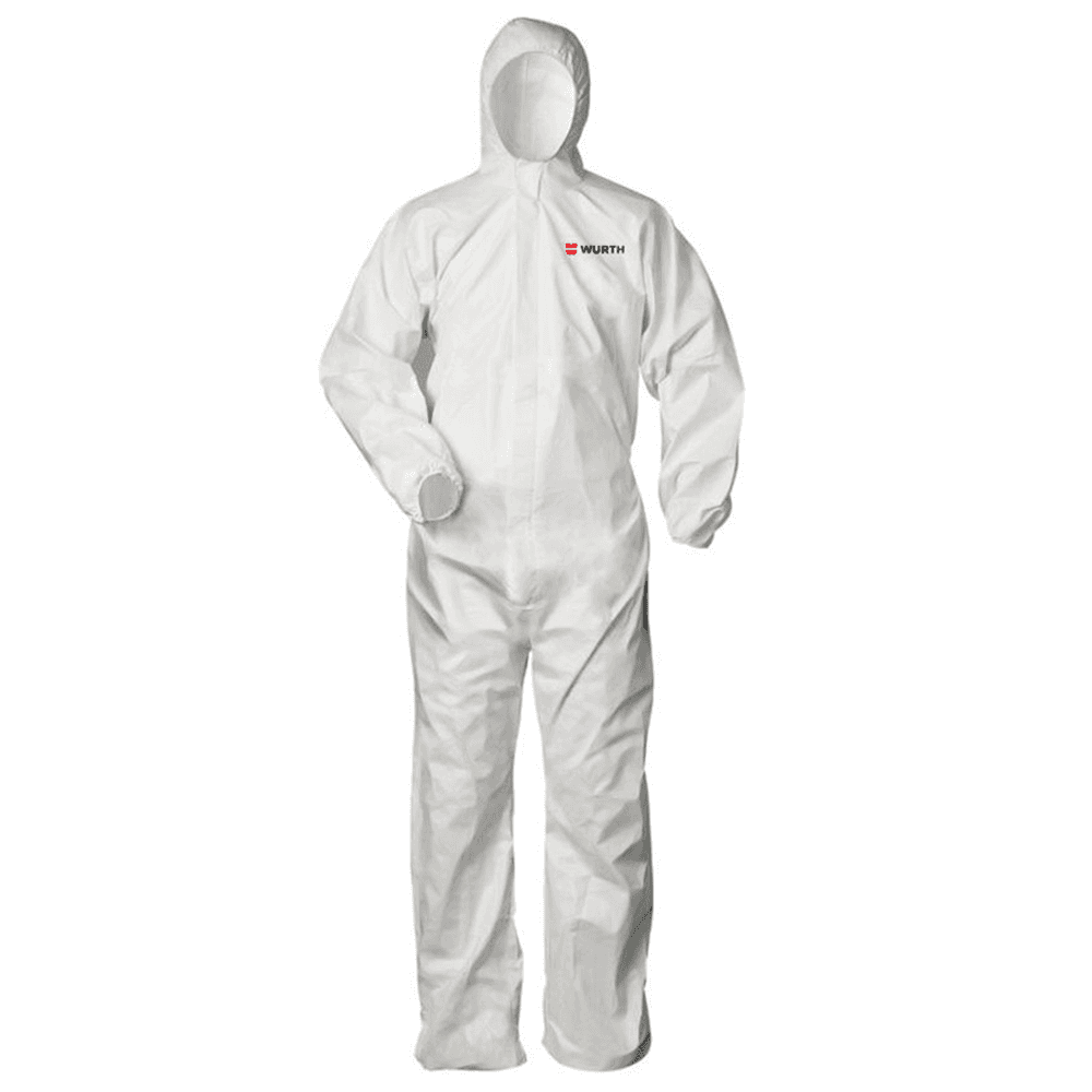 Anti-static and lint-free coveralls with soft, tear-resistant fabric and self-stopping zip