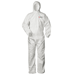 Anti-static and lint-free coveralls with soft, tear-resistant fabric and self-stopping zip