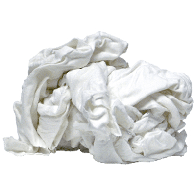 WA¬rth Recycle Knit Rag, White (No 20 Box) - Washed, bleached and processed for absorbency