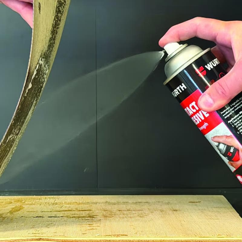 Wurth Super Strength Contact Adhesive, Clear, 14 oz Aerosol Canister Alt 1 - Image
