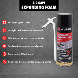 12 oz Expanding Foam Sealant for Big Gaps Up to 3&quot; Wide, Natural - Alt Image 2