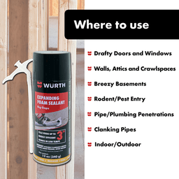 12 oz Expanding Foam Sealant for Big Gaps Up to 3&quot; Wide, Natural - Alt Image 3