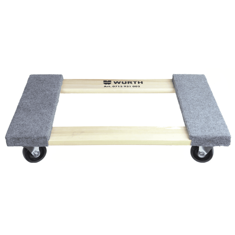 Carpet Covered Ends - 3" Non-Marking Polypropylene Wheels Resist Chemical and Water Absorption
