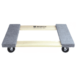 Carpet Covered Ends - 3" Non-Marking Polypropylene Wheels Resist Chemical and Water Absorption