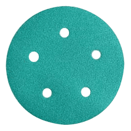 W&uuml;rth 5" Emerald Hookit 150 Grit Sanding Disc, Aluminum Oxide on Film