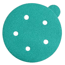 Get the WA¬rth 5" Emerald Stikit 120 Grit L51108 Sanding Disc, Aluminum Oxide on Film with 5 Holes