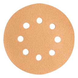 WA¬rth 5" Hook & Loop 180 Grit Sanding Disc, Aluminum Oxide on Paper, 8 Holes (50/Box) - Image 1