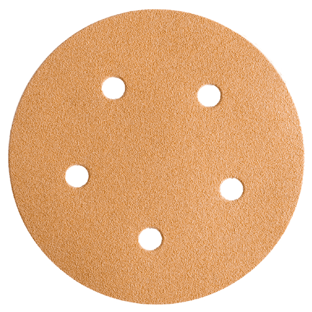 W&uuml;rth 5" Hook & Loop Sanding Disc, 80 Grit, Aluminum Oxide on Paper, 5 Holes