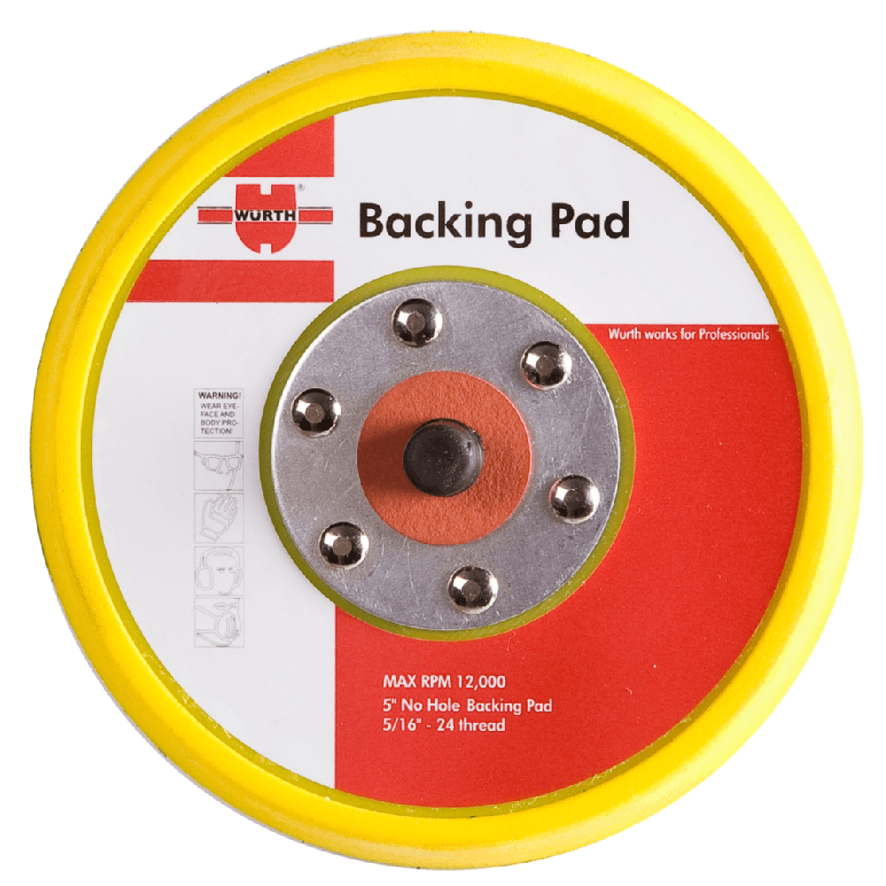 No Holes Backing Pad for WA¬rth 6" Hook and Loop Disc - Longer Equipment Life