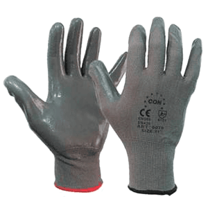 W&uuml;rth Gray Nitrile Coated Gloves - High-Quality Gloves for Enhanced Protection and Comfort