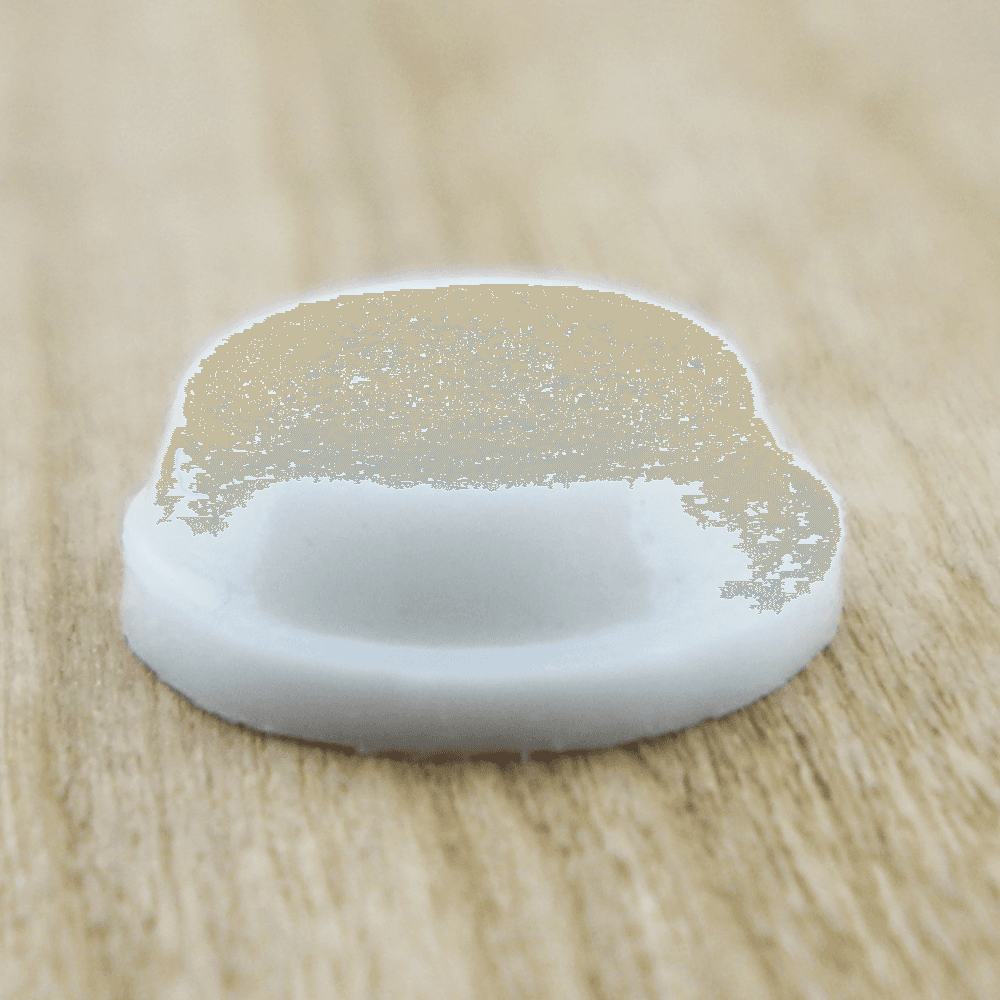 1/2" Diameter Cylindrical Door Bumper, Black, 0.14" High, Hard, 50/Sheet - Alt Image 1