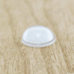 1/64" Diameter Hemispherical Door Bumper, Clear, 0.15" High, Soft, 288/Sheet - Main Image