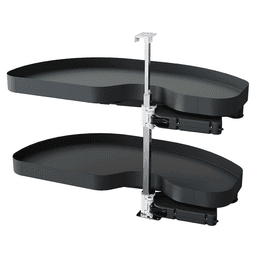 2 Tier Cornerstone® Maxx Planero Right-Hand Blind Corner Pull-Out with PAM and Soft-Closing for 15" Cabinet Openings, Carbon Steel Gray - Main Image