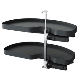 2 Tier Cornerstone® Maxx Planero Right-Hand Blind Corner Pull-Out with PAM and Soft-Closing for 21" Cabinet Openings, Carbon Steel Gray - Main Image