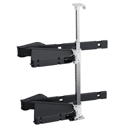 2 Tier Cornerstone® Maxx Right-Hand Scalea Blind Corner Pull-Out with PAM and Soft-Closing for 15" Cabinet Opening, Carbon Steel Gray - Alt Image 2
