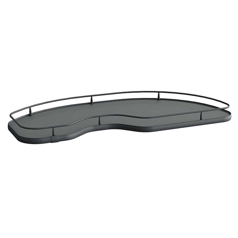 2 Tier Cornerstone® Maxx Right-Hand Scalea Blind Corner Pull-Out with PAM and Soft-Closing for 18" Cabinet Opening, Carbon Steel Gray - Alt Image 1