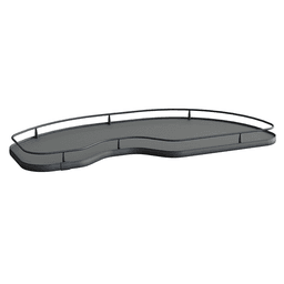 2 Tier Cornerstone® Maxx Right-Hand Scalea Blind Corner Pull-Out with PAM and Soft-Closing for 18" Cabinet Opening, Carbon Steel Gray - Alt Image 1
